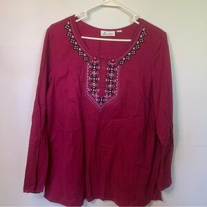 D & Co., denim and company top size medium